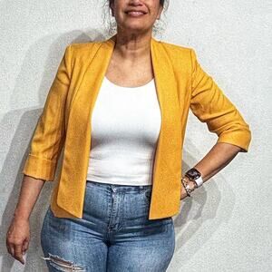 Kasper Tangerine Open Front Blazer Sz 6